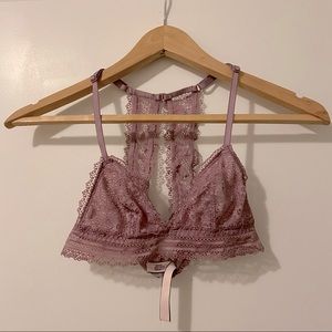 Mauve Victoria’s Secret lacy bralette